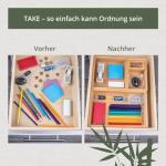 6-teiliges Schubladen Organizer aus Naturbambus