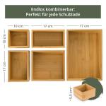 6-teiliges Schubladen Organizer aus Naturbambus