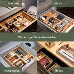 6-teiliges Schubladen Organizer aus Naturbambus