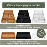 6-teiliges Schubladen Organizer aus Naturbambus