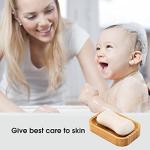 2er Set Bambus Seifenschalen für Badezimmer und Küche