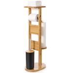 Yorbay Bambus WC-Garnitur mit Papierhalter und Ablage