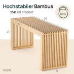 Bambus Sitzbank ohne Lehne – stabil und vielseitig