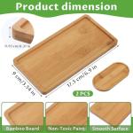 2er Set Bambus Badezimmer-Tablett, Retro Design