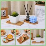 2er Set Bambus Badezimmer-Tablett, Retro Design
