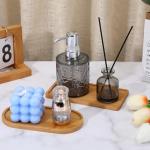 2er Set Bambus Badezimmer-Tablett, Retro Design