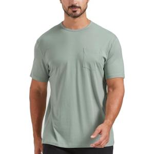 Bambus Herren T-Shirt mit Taschen, Sage, XL