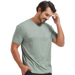 Bambus Herren T-Shirt mit Taschen, Sage, XL