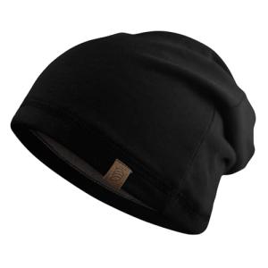 Golden Kocoon® Eco-Friendly Bamboo Slouch Beanie Black