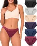 Bambus Damen Bikini Unterwäsche, 6er-Pack