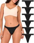 Bamboo Cool Damen Thongs Atembare Unterwäsche 6er Set