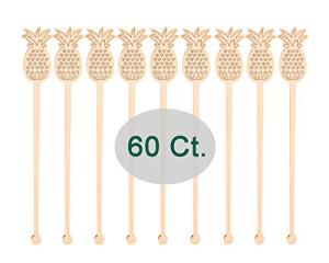 Bambusstäbchen für Kaffee, Milch, Schokolade, Party, 60 Stück