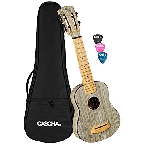 Bambus Graphit Konzert Ukulele mit Zubehör