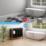 Bambus Wäschekorb mit Rollen und 4 Fächern