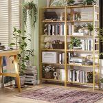 VIAGDO Verstellbares Regal aus Bambus für die Aufbewahrung zu Hause