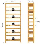 VIAGDO Verstellbares Regal aus Bambus für die Aufbewahrung zu Hause