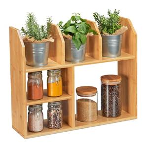 Bambusregal mit 6 Fächern für Heimdekoration