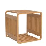 Relaxdays Bambus-Eckregal mit 2 Fachböden