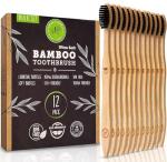 Zahnbürsten aus Bambuskohle, 12 Stück - Umweltfreundliche Zahnpflege