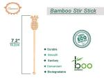 Bambusstäbchen für Kaffee, Milch, Schokolade, Party, 60 Stück