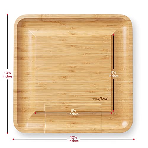 Casafield Bio-Bambus Käsebrett & Messer Geschenkset mit Schublade