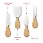 Casafield Bio-Bambus Käsebrett & Messer Geschenkset mit Schublade