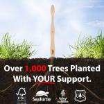 Bambus-Zahnbürste, weiche Borsten, recycelbar, nachhaltig