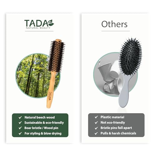 Tada Natural Beauty Bambus-Haarbürste & Holzkamm Set