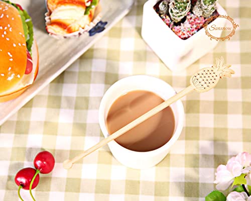 Bambusstäbchen für Kaffee, Milch, Schokolade, Party, 60 Stück