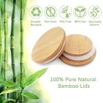 Bambus Joghurtdeckel Set mit Silikon-Dichtungsringen