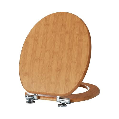 SAINOS Bambus WC Sitz mit Absenkautomatik, Holzdeckel, Qualität