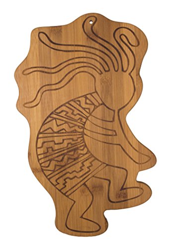 Kokopelli Servierbrett aus Bambus, 40,6 cm lang