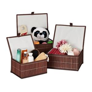 Bambus-Aufbewahrungskorb-Set - 3 Größen