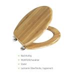 Bambus WC-Sitz, langlebiger Toilettensitz, Edelstahlbefestigung, dunkelbraun