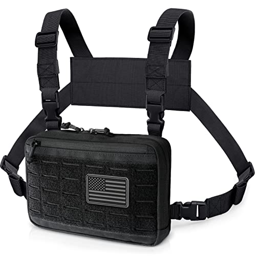 Tactical Laser-Cut Chest Rig with Molle Pouch