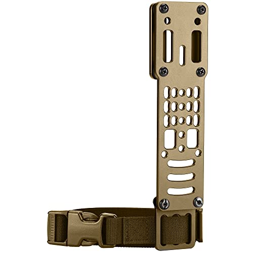 Guayma Drop Leg Holster Adapter Duty Belt Accessories for QLS Kit,Modular Holster Adapter with Thigh Strap Airsoft Tactical Gear,Tan