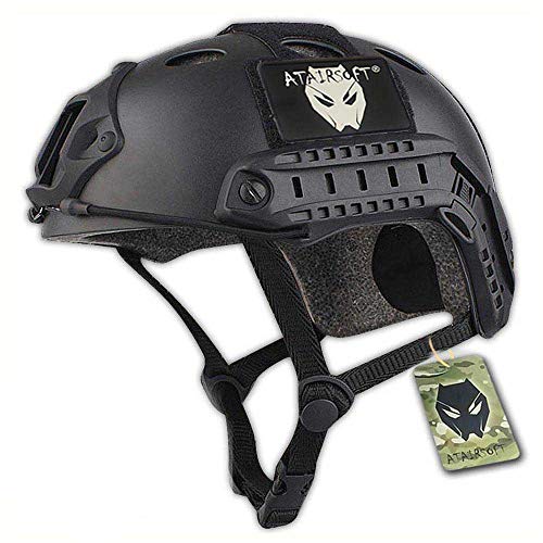 Black Tactical Airsoft Helmet - ATAIRSOFT PJ Type