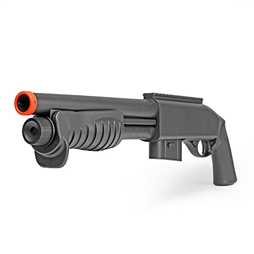 BBTac Airsoft Shotgun Shorty Pump Action Spring Airsoft Gun M401 Powerful FPS with Clip