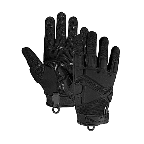 Seibertron Patented S.O.L.A.G 2.0 Index Finger Tip Touchscreen Tactical Sports Water Resistant Impact Gloves Also fit Airsoft Hunting Hiking Riding Cycling Motorcycle Climbing Full Finger Black XS
