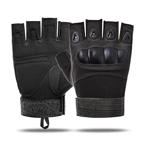 Men's Tactical Fingerless Gloves for Airsoft Combat