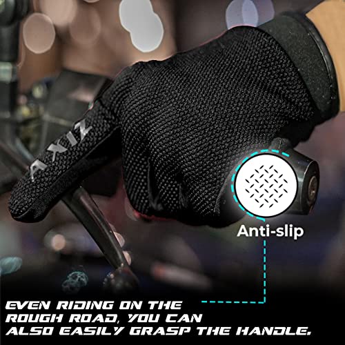 AXIZ Motorcycle Gloves for Men and Women - Touch Screen Black Tactical Gloves for Men, Shooting Gloves for Men - Airsoft Gloves for Paintball, Riding, Combat