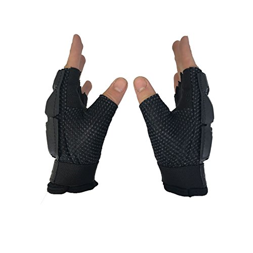 Stealth Black Maddog Half-Finger Gloves