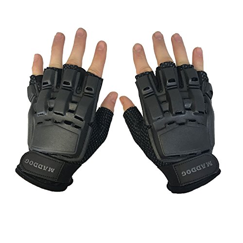 Stealth Black Maddog Half-Finger Gloves
