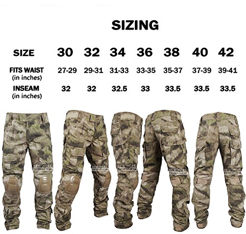 ZAPT Military Tactical BDU Pants with Knee Pads