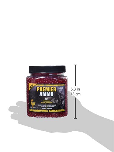 Game Face ASP512 Premier .12-Gram 6mm Red Airsoft BBs (5000-Count)