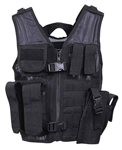 Rothco Kid's Tactical Cross Draw Vest, Black