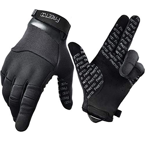 FREETOO Touch Screen Tactical Gloves Men Shooting Gloves Dexterou Anti Grip Military Gloves for Hunting Driving Airsoft Anti Vibration Gloves-M