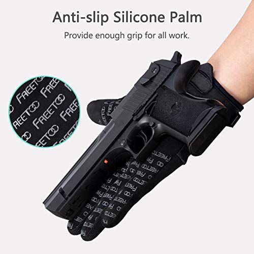 FREETOO Touch Screen Tactical Gloves Men Shooting Gloves Dexterou Anti Grip Military Gloves for Hunting Driving Airsoft Anti Vibration Gloves-M