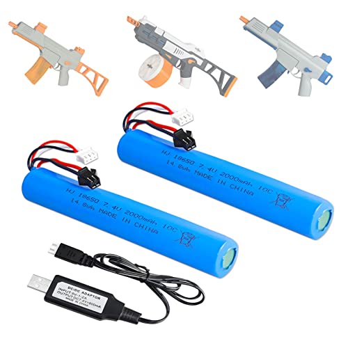 2-Pack Lithium Battery Set for Airsoft/Water Gun