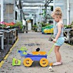 Dimple Garden Wagon & Tools Toy Set Premium 15 Pcs Kids Gardening Tools & Wagon Toy Set - Sturdy & Durable - Top Yd, Beach, Sand, Garden Toy - Great for Kids & Toddlers (Garden Toy Set) Green (Single)